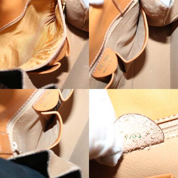 CELINE Macadam Canvas Hand Bag Pvc Brown - Picture 12 of 13